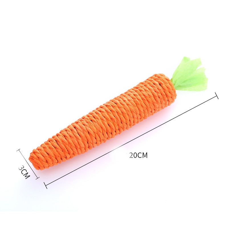 Brinquedo de animal de estimação com formato de Cenoura.